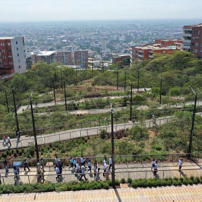Paso elevado entrega CVC de sendero ecologico Tramo 3 cristo Rey